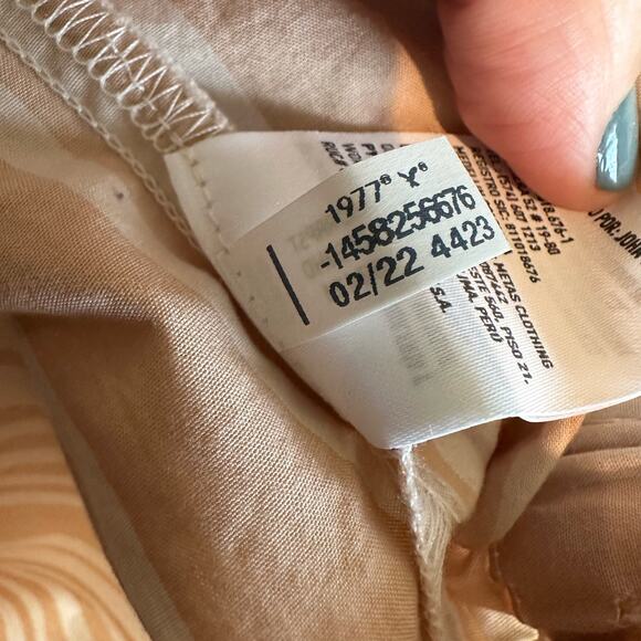 American Eagle Puff-Sleeve Bubble Top Shirt Striped XL - Picture 6 of 9